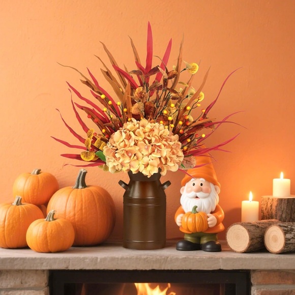 Autumn Floral Arrangement in Brown Vase new with tags - Picture 2 of 5